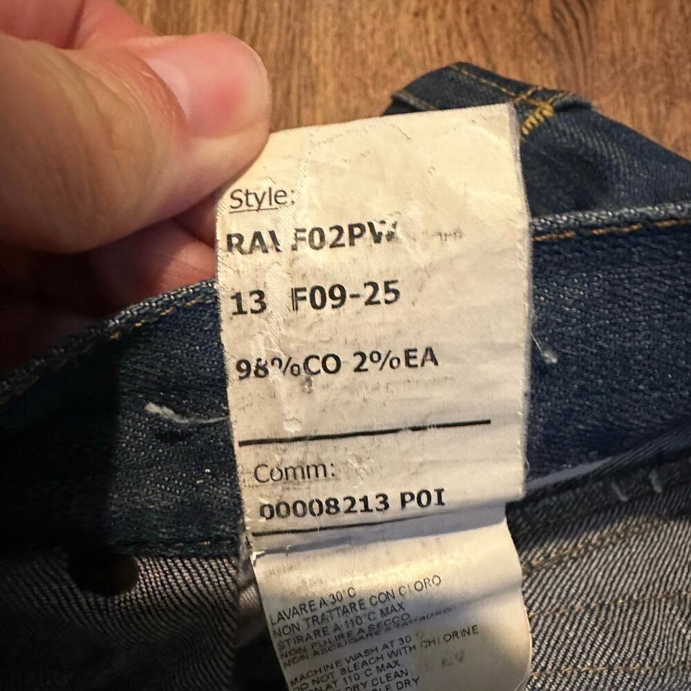 R13 blue harem denim jeans cropped pleated pants sz 24 unique rare made in Italy - Picture 8 of 14